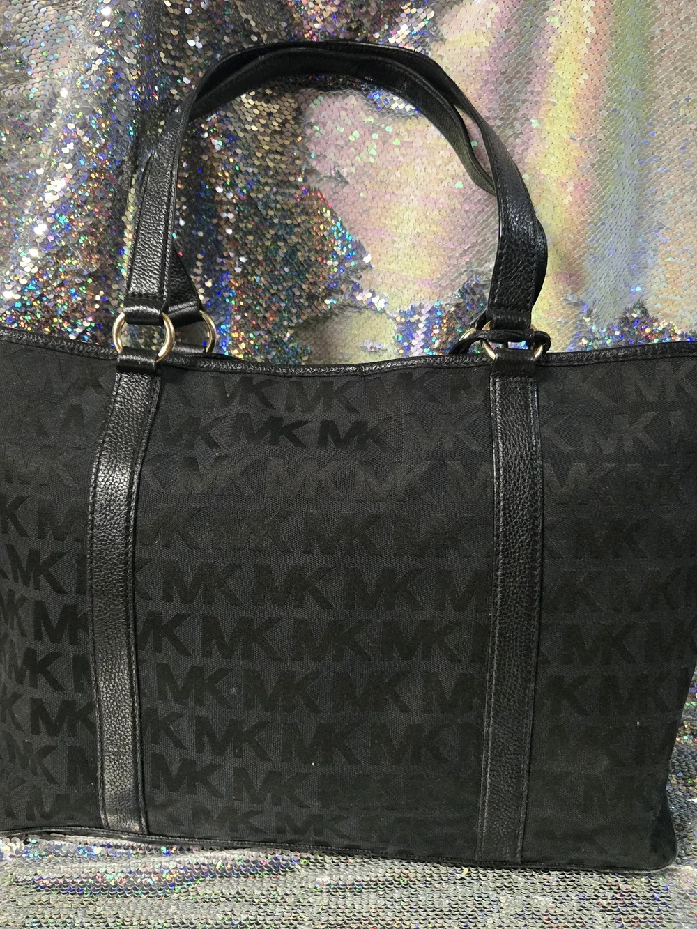 Michael Kors Black Monogram Tote
